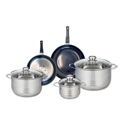 Batterie 2 poêles 20/24cm + 3 faitouts 14/20/24cm PRIMA BRILLANT ELO