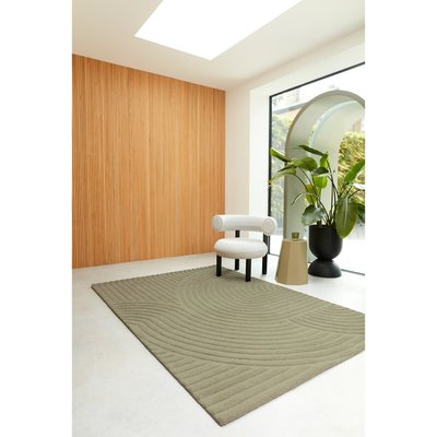 Abstract Curves Cut and Loop Rug in 100% Wool SO'HOME