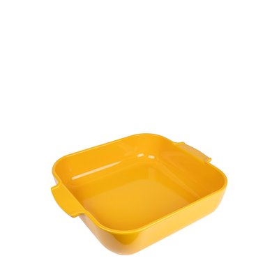 Appolia Plat four céramique carré jaune safran 36 cm - 14.25in PEUGEOT