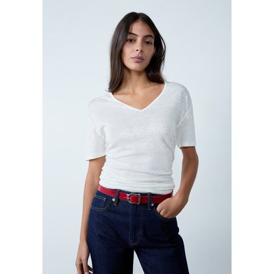 T-shirt col v 100% lin GANGA V ETAM
