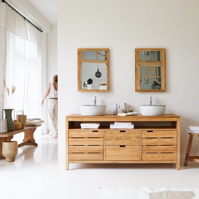 Meuble Salle De Bain en Chêne massif, SERENA TIKAMOON