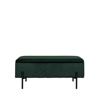 Banc avec coffre de rangement en velours et métal - WATFORD HOUSE NORDIC