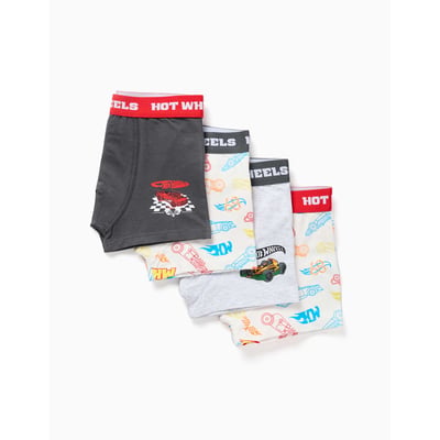 Lot de 4 boxers avec imprimés Hot Wheels ZIPPY