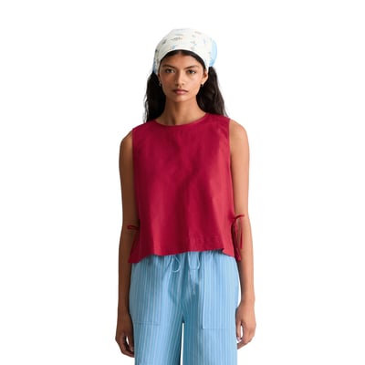 Top chemisier boxy en mélange de lin et de coton MARC O’POLO DENIM