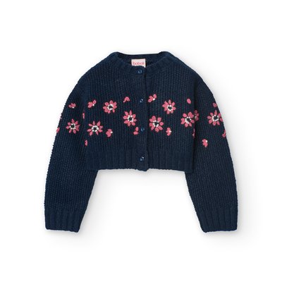 Boléro tricoté avec boutons et imprimé fleurs BOBOLI