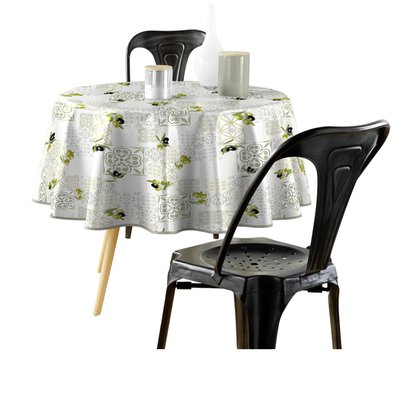 Nappe ronde olive andalouse DOUCEUR D'INTÉRIEUR