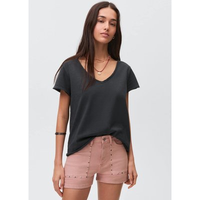 T-shirt coton col en V MANGO TEEN