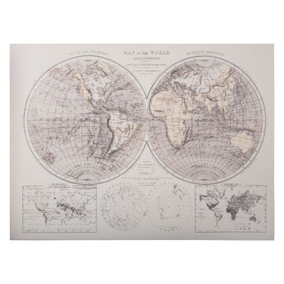Tableau Mappemonde 58x78cm PIER IMPORT