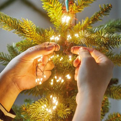 Guirlande lumineuse pour sapin intérieur/extérieur 180 cm avec télécommande PIER IMPORT