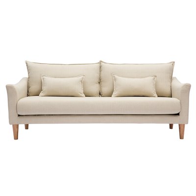 Canapé scandinave 3 places en tissu et bois KATE MILIBOO