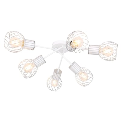 Plafonnier rond 6 lampes en métal design contemporain LUISE GLOBO LIGHTING