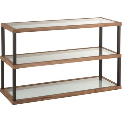Console en verre et bois, Portia JOLIPA