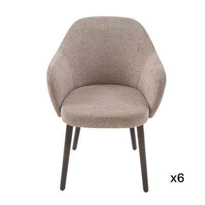 Lot de 6 fauteuils bridge en tissu L51 cm - ERNEST SIGNATURE