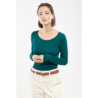 T-shirt manches longues en laine et soie ARMOR-LUX