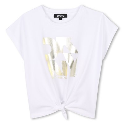 T-shirt noué en coton DKNY