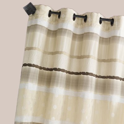 Rideau Jacquard Pois et Rayures HOME MAISON