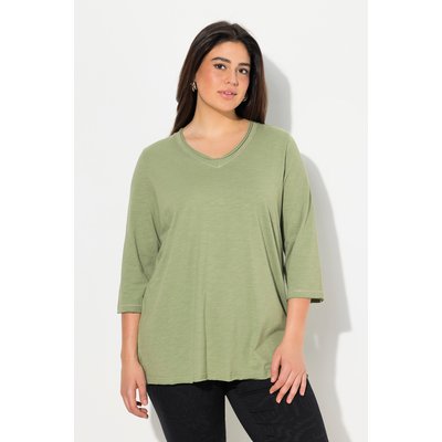 T-shirt décolleté en V et manches 3/4 ULLA POPKEN