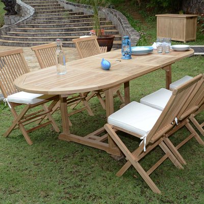 Salon de jardin en teck massif Tanao, 6 places TECK ATTITUDE