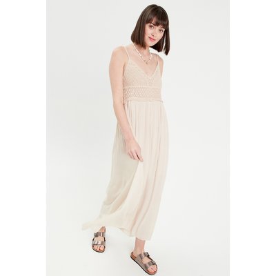 Robe longue buste macramé CACHE CACHE