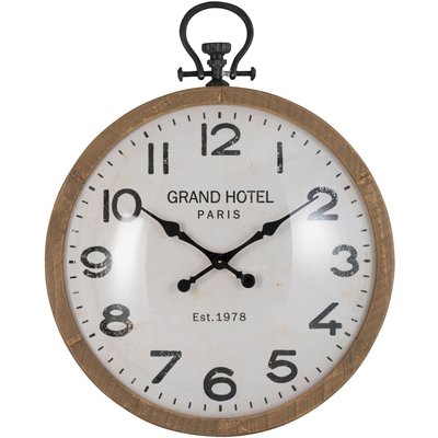 Horloge murale en bois, rond, Russel JOLIPA