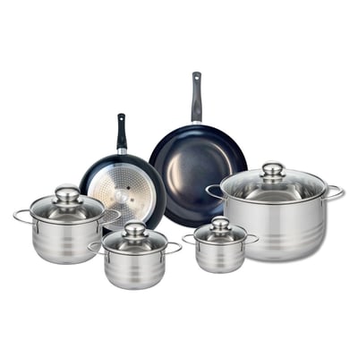 2 poêles 20/24cm + 4 faitouts 12/14/16/24cm PRIMA BRILLANT ELO