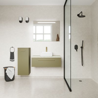Ensemble vasque posée 1 tiroir + miroir - GLASGOW HOMIFAB