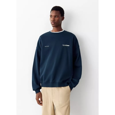 Sweat-shirt coton imprimé texte MANGO TEEN