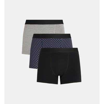 Lot de 3 boxers doxer jersey coton bio stretch GALERIES LAFAYETTE