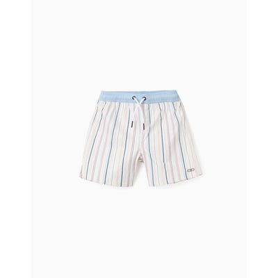 Short de bain à rayures ethniques et cordon B&S ZIPPY