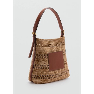 Sac porté épaule fibre naturelle MANGO