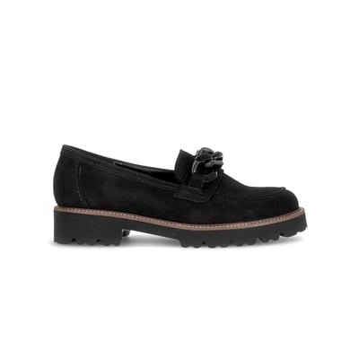 Mocassins en cuir lisse à talon décroché GABOR