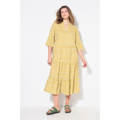 Robe maxi à volants, manches 3/4 STUDIO UNTOLD