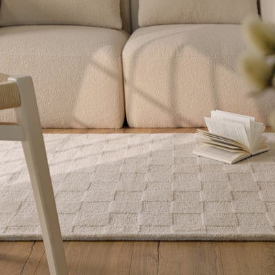 WECONhome Malibu, tufté main, laine vierge, tapis en laine, certifié OEKO-TEX® (40 x 60 cm, beige crème) ,  MALIBU FOUR ESPRIT