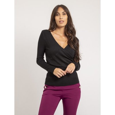 Pull cache coeur noir femme deals