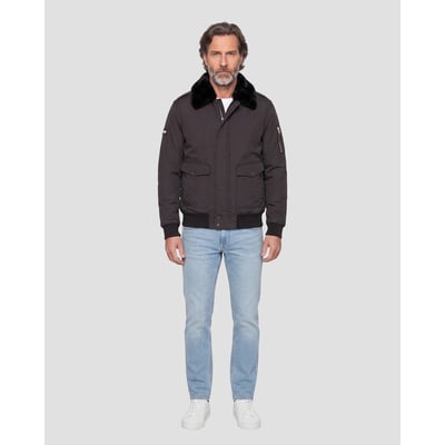 Blouson pilote avec col imitation imitation fourrure amovible SCHOTT