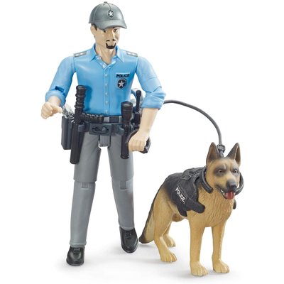 bworld Policier avec chien BRUDER