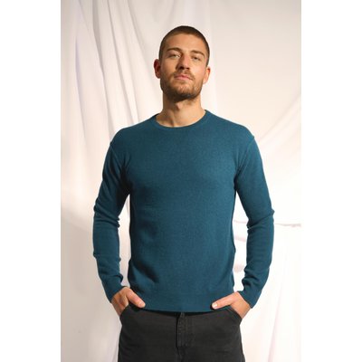 Pull Col Rond Vert Canard Noe JUST CASHMERE