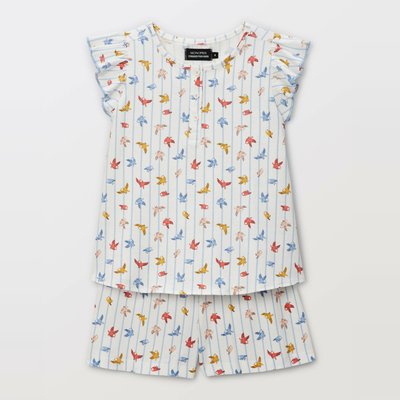 Pyjama débardeur short à volant imprimé en jersey coton BIO GOTS MONOPRIX