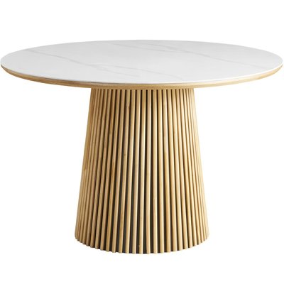 Table à manger ronde en céramique bicolore 6 places - ADA HOMIFAB