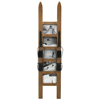 Cadre photo skis en bois et verre AUBRY GASPARD