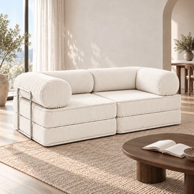 Canapé modulable convertible velours côtelé SURB MEOW BABY