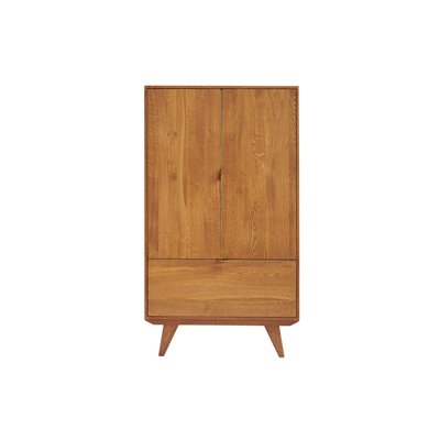 Buffet haut rétro en bois 2 portes 1 tiroir L80 H140 bronze - MALLET HELLIN, DEPUIS 1862