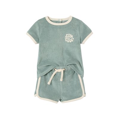 Ensemble en éponge T-shirt + short VERTBAUDET