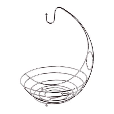 Fruit Bowl with Banana Hanger in Chrome SO'HOME