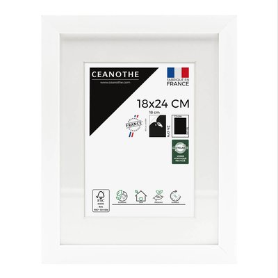 Cadre Photo Avec Passe-partout 18x24 Cm Bois Naturel Bois Reconstitué Fsc MILAN CEANOTHE