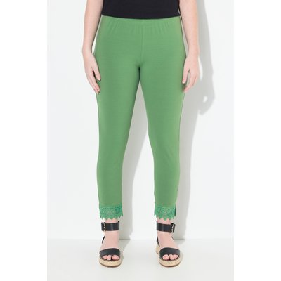 Legging 7/8. Bas de jambe en dentelle. Coton ULLA POPKEN