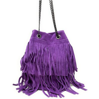 Sac à main à franges en cuir nubuck TADI OH MY BAG