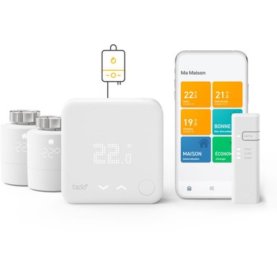 PACK Thermostat V3+ Filaire et 2 Tetes termos TADO