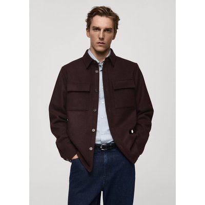 Surchemise laine flanelle poches MANGO MAN