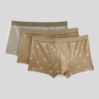Lot de 3 boxers à imprimé en coton BIO MONOPRIX